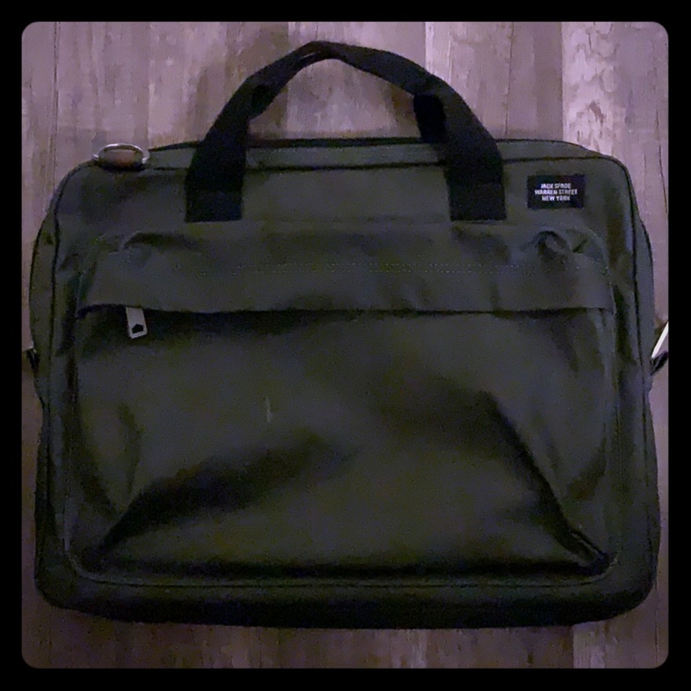 Jack Spade army green laptop bag